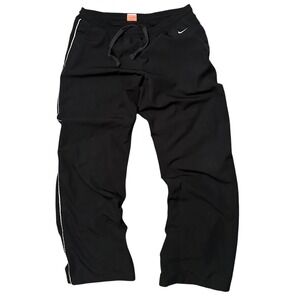 Nike Athletic Dept Black Track Pants Athletic Fit Drawstring Waist Logo‎ M